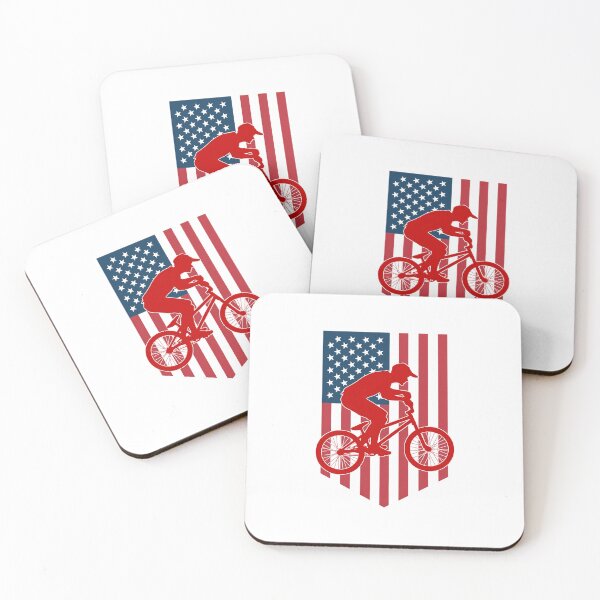Item preview, Patriotic BMX Cyclist BMX Fan Wheelie Bike designed and sold by EllenJast.
