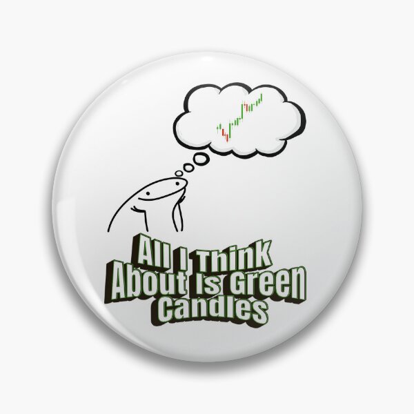 Item preview, All I Think About Is Green Candles – Trading Mindset Meme Design designed and sold by HOLYPROFITS.