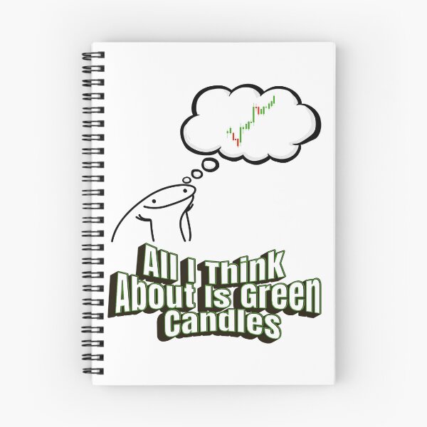 Item preview, All I Think About Is Green Candles – Trading Mindset Meme Design designed and sold by HOLYPROFITS.