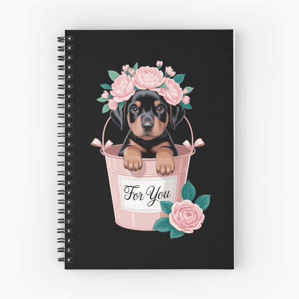 Item preview, Doberman Pinscher Puppy Pink Flower Bucket Doberman Pinscher designed and sold by FaithAbbott.