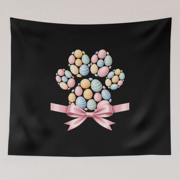 Item preview, Dog Paw Print Easter Eggs Happy Easter Day designed and sold by FaithAbbott.