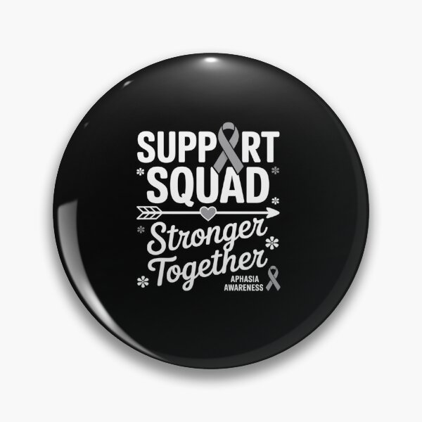 Item preview, Groovy Support Squad Gray Ribbon Aphasia Awareness designed and sold by KonopikaaArt.