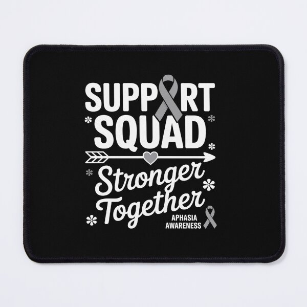 Item preview, Groovy Support Squad Gray Ribbon Aphasia Awareness designed and sold by KonopikaaArt.