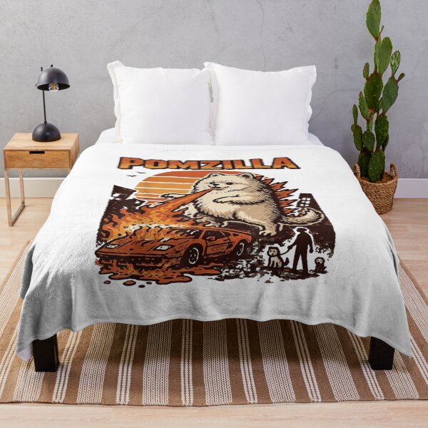 Item preview, Pomzilla Funny Pomeranian Monster Parody Dog Illustration designed and sold by YubitaLeLe.