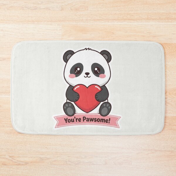 Item preview, You're Pawsome! Cute Kawaii Panda Valentine Heart Hug Aesthetic designed and sold by arup7980.