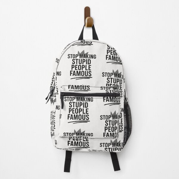 Item preview, Stop Making Stupid People Famous Motivational Quote Minimalist Typography designed and sold by astersgraphics.