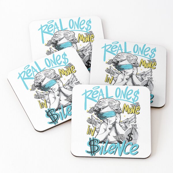 Item preview, Real Ones Move In Silence Street Motivation Money Quote Art designed and sold by YubitaLeLe.
