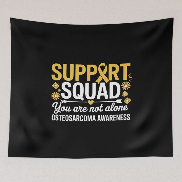 Item preview, Groovy Support Squad Yellow Ribbon Osteosarcoma Awareness designed and sold by KonopikaaArt.