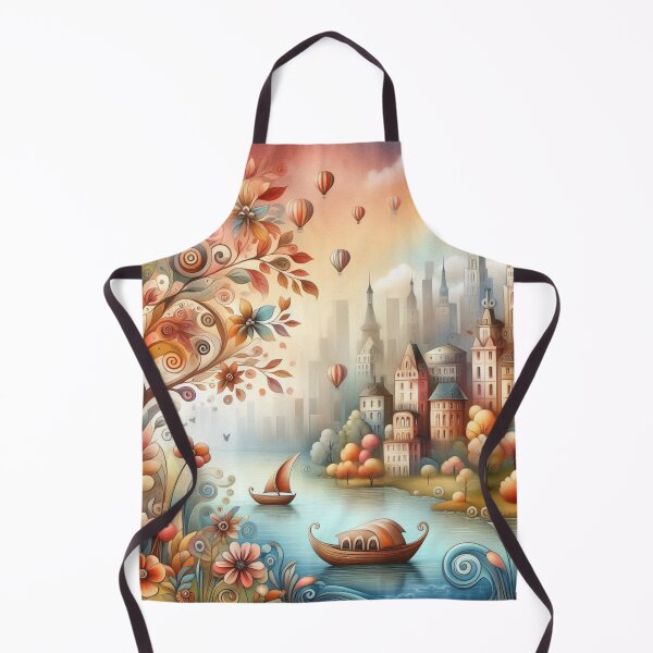 Item preview, A dreamy lakeside village designed and sold by Beyondnote-Art.