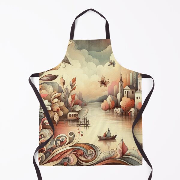 Item preview, A dreamy lakeside village designed and sold by Beyondnote-Art.
