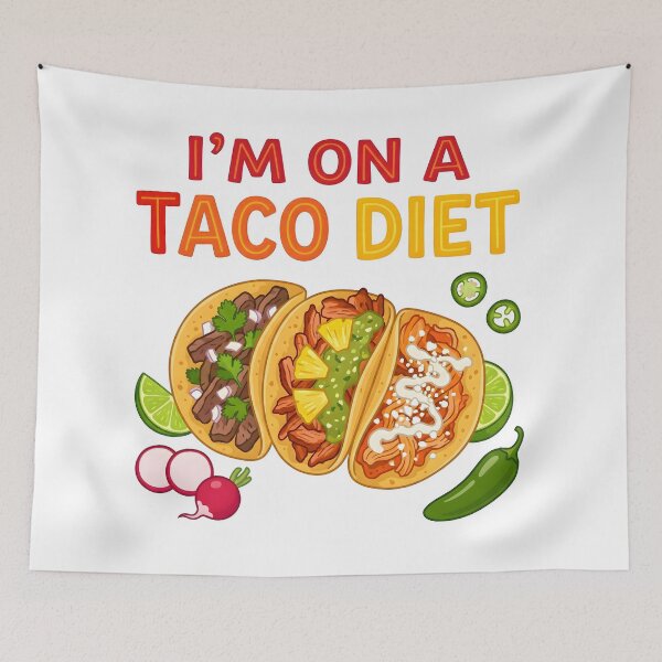 Item preview,  i love tacos, tacos diet, baja blast, taco Tuesday, burrito, mexican tacos designed and sold by TrueArtVibes.