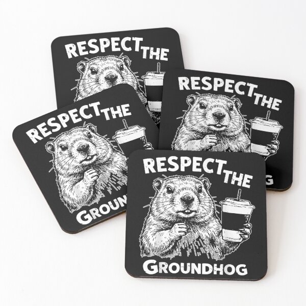 Item preview, Respect The Groundhog Funny Coffee Lover Animal Humor Illustration designed and sold by DaphoLatara.