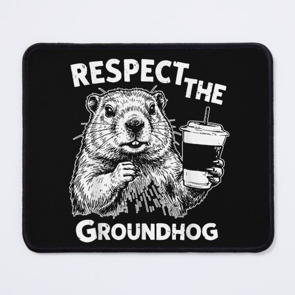 Item preview, Respect The Groundhog Funny Coffee Lover Animal Humor Illustration designed and sold by DaphoLatara.