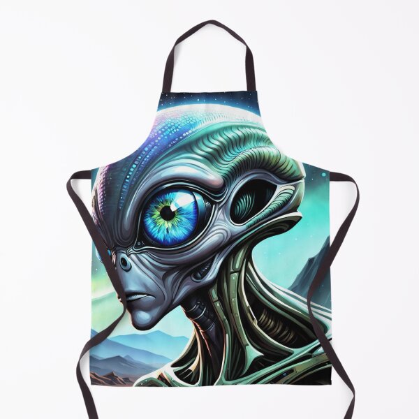 Item preview, Futuristic Alien with Cosmic Gaze designed and sold by FrenchRomani.