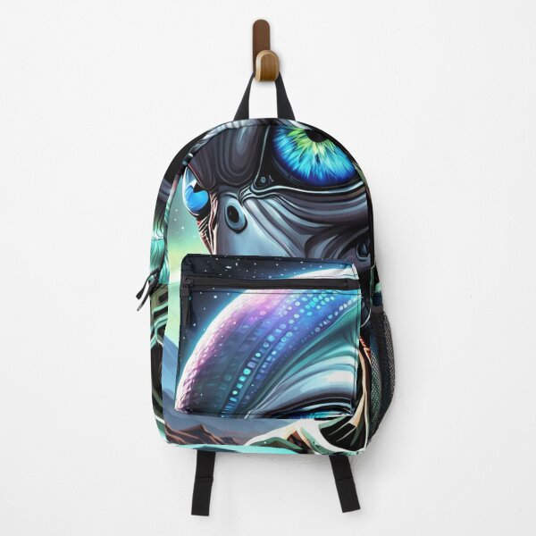 Item preview, Futuristic Alien with Cosmic Gaze designed and sold by FrenchRomani.