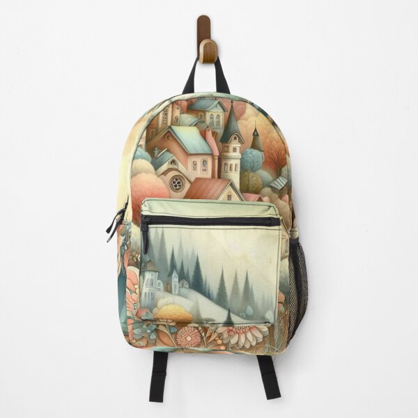 Item preview, A dreamy lakeside village designed and sold by Beyondnote-Art.