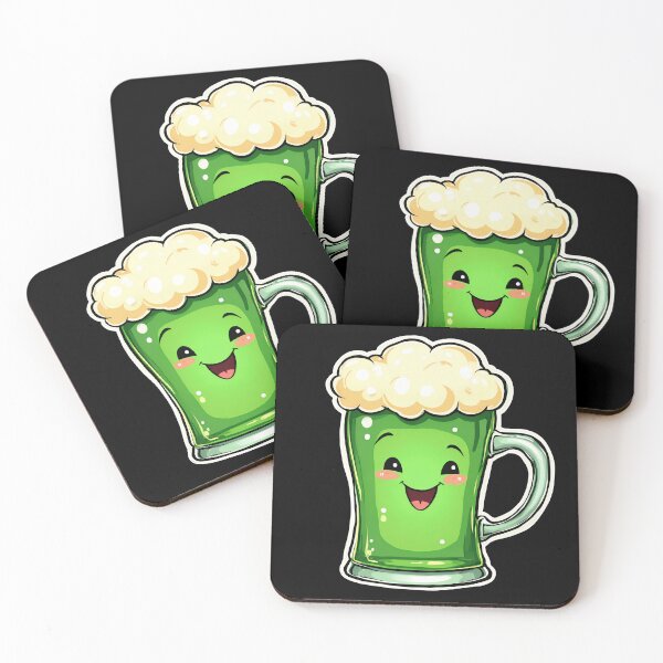 Item preview, Kawaii Green Beer Pint – Cute St Patrick’s Day Beer Illustration designed and sold by cr6zym1nd.