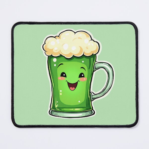 Item preview, Kawaii Green Beer Pint – Cute St Patrick’s Day Beer Illustration designed and sold by cr6zym1nd.