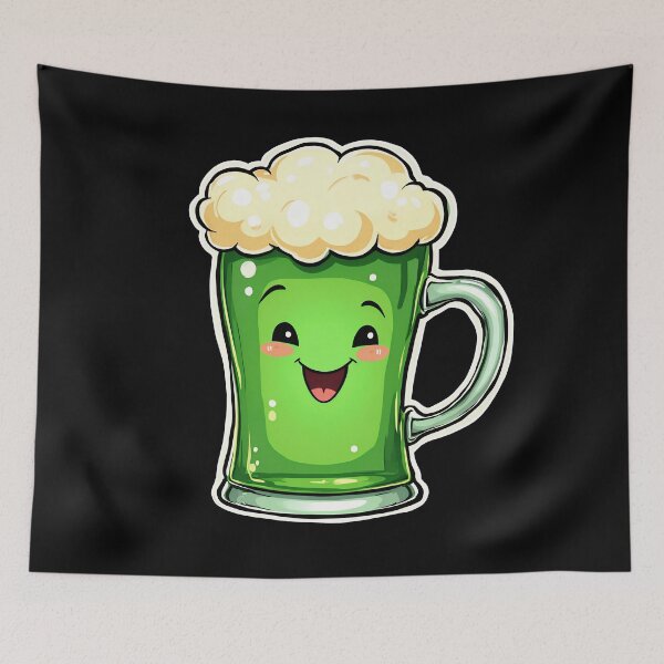 Item preview, Kawaii Green Beer Pint – Cute St Patrick’s Day Beer Illustration designed and sold by cr6zym1nd.