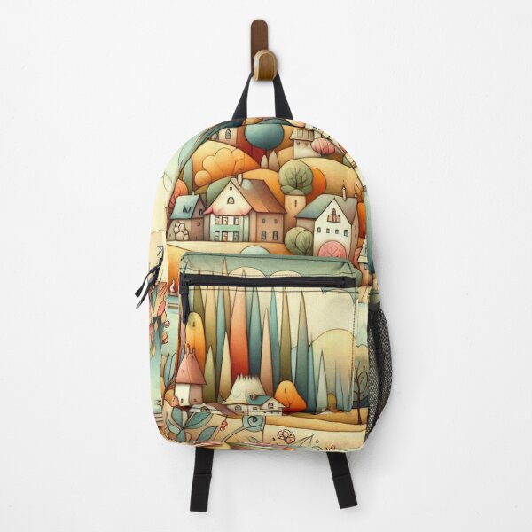 Item preview, A dreamy lakeside village designed and sold by Beyondnote-Art.