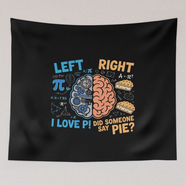 Item preview, Pi Day Left Vs Right Brain Pie Funny Math Lover designed and sold by KonopikaaArt.
