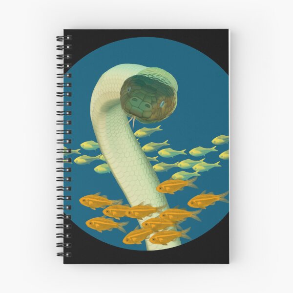 Item preview, Curious olive sea snake in blue circle designed and sold by Windswell.