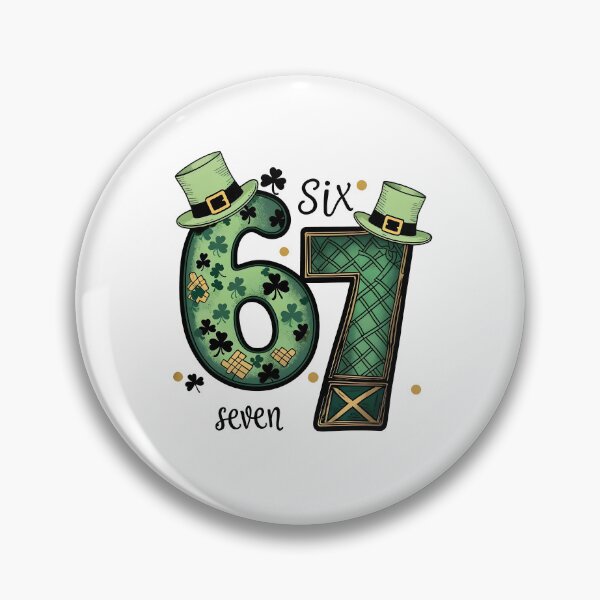 Item preview, Funny 6 7 Meme Shamrocks designed and sold by Cartercohe.