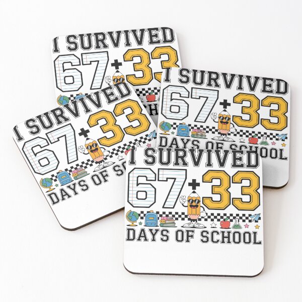 Item preview, Survived 67 + 33 Days of School - Funny School Days Design designed and sold by Artify Works.