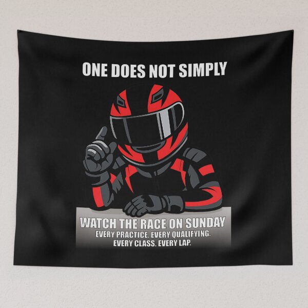 Item preview, One Does Not Simply Watch on Sunday | MotoGP & F1 Race Weekend Big Head Meme designed and sold by Fan Art Station .