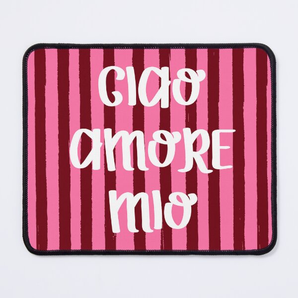 Item preview, Ciao Amore Mio Pink Retro Stripes designed and sold by MaiZephyr.