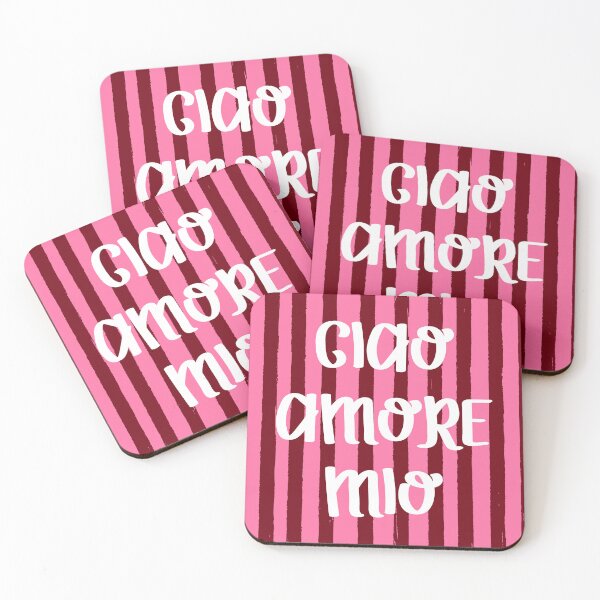 Item preview, Ciao Amore Mio Pink Retro Stripes designed and sold by MaiZephyr.