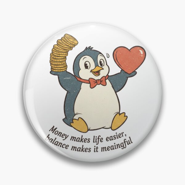 Item preview, Penguin Balancing Wealth and Love Message designed and sold by Iuqiune.