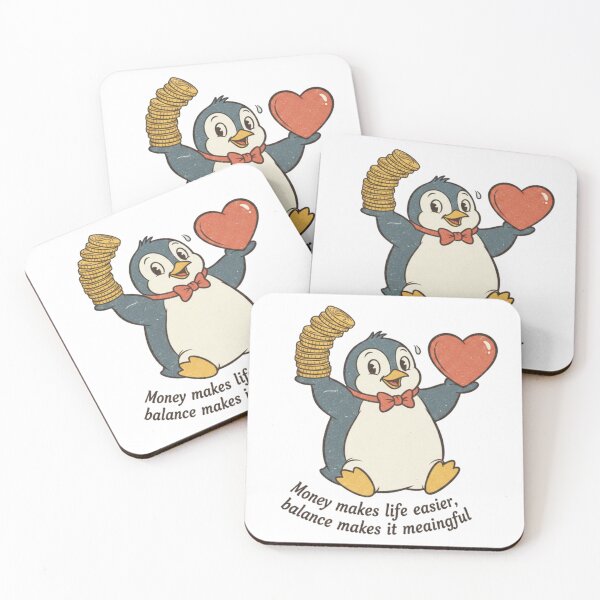 Item preview, Penguin Balancing Wealth and Love Message designed and sold by Iuqiune.