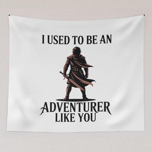 Item preview, I Used to Be an Adventurer Like You –  RPG Gamer Fantasy Quote designed and sold by Tomasz  Siennicki.