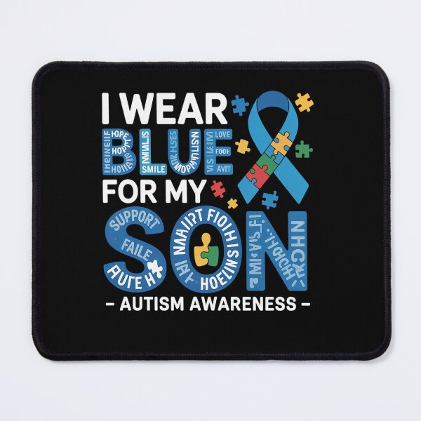 Item preview, I Wear Blue for My Son Autism Awareness Mom Dad Parents designed and sold by RonnasJackson.