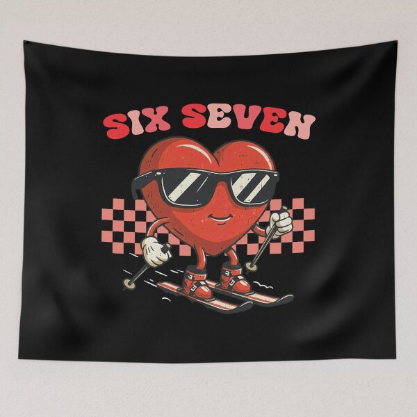 Item preview, Cool Skiing 67 Six Seven Heart Retro Sunglasses Cartoon T-Shirt designed and sold by LashondaGreen89.