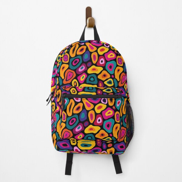 Item preview, Bold Colorful Abstract Shapes Seamless Pattern On Black designed and sold by EL-Lebedenko.