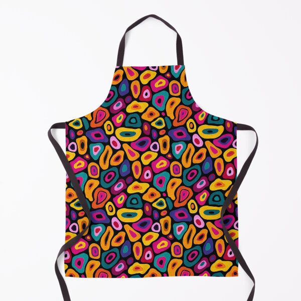 Item preview, Bold Colorful Abstract Shapes Seamless Pattern On Black designed and sold by EL-Lebedenko.
