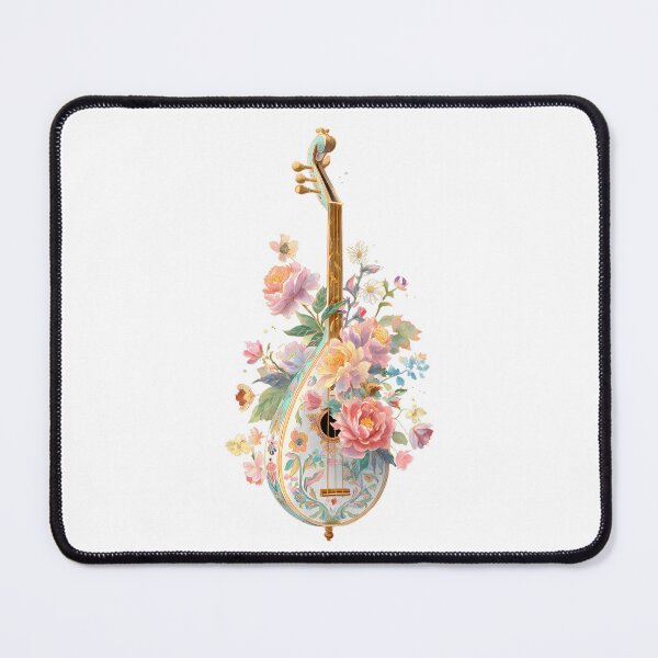 Item preview, Blooming Boho Saz - Floral Turkish Baglama Art designed and sold by etuvibes.