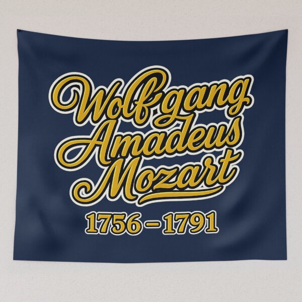 Item preview, Wolfgang Amadeus Mozart 1756–1791 - Vintage Cursive Tribute to Classical Composer & Music Legend designed and sold by AnTartstudios.