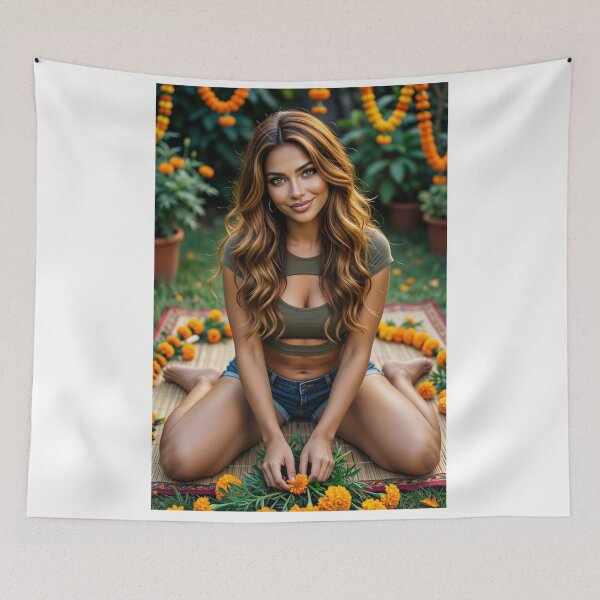 Item preview, Marigold Garden Beauty In Denim Shorts designed and sold by CathryneDelamort.