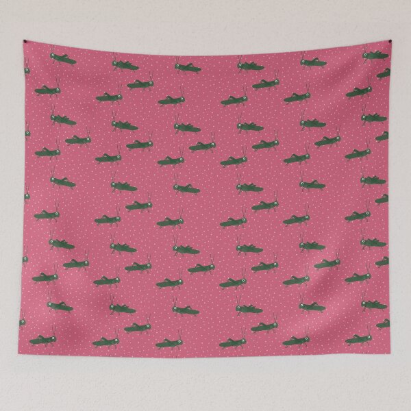 Item preview, Grasshoppers on pink designed and sold by reneesillus.