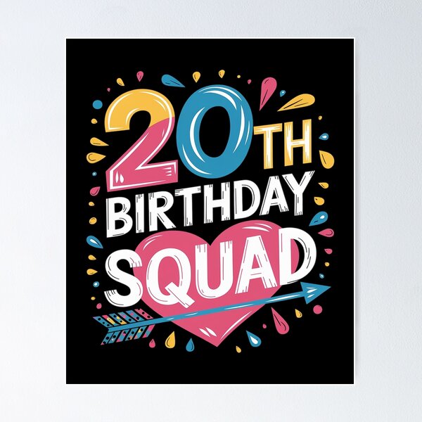 Item preview, 20th Birthday Squad Accessories designed and sold by PowAcademy.