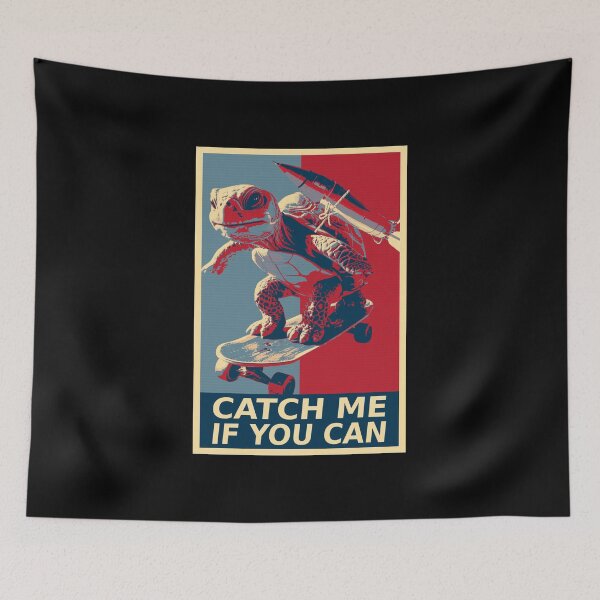 Item preview, Catch Me If You Can Funny Turtle Rocket Skateboarding designed and sold by TrueArtsStore.