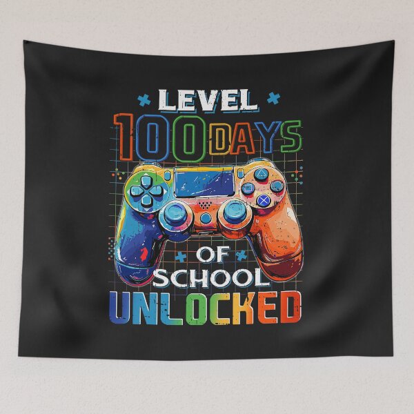 Item preview, Level 100 Days of School Unlocked Gamer Video Games Boy Kids  designed and sold by ArleneRowe.