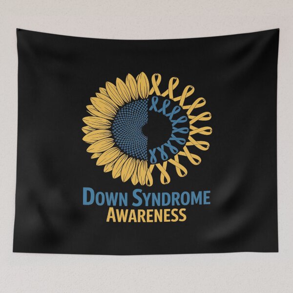 Item preview, Kids Down Syndrome Awareness Ribbon Sunflower Toddler Gir designed and sold by RonnasJackson.