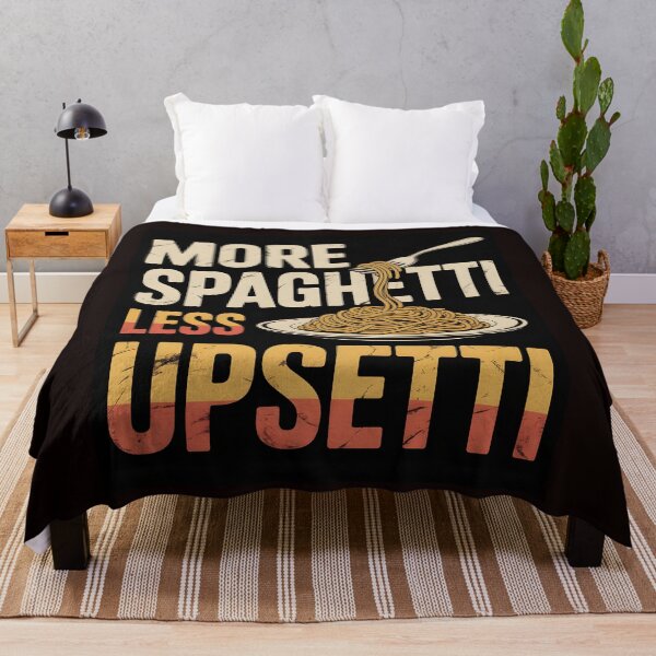Item preview, More Spaghetti Less Upsetti – Retro Italian Pasta Design designed and sold by Viktorio Art Shop.