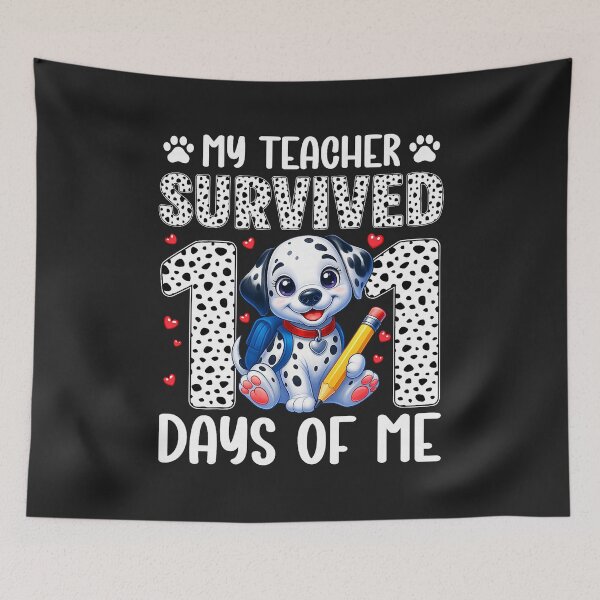 Item preview, My Teacher Survived 101 Day of Me 100th Day Dog Boy Kid Girl  designed and sold by ArleneRowe.