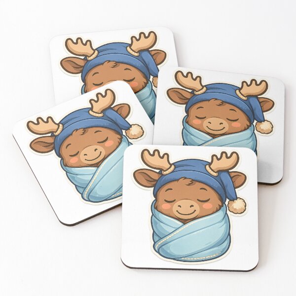 Item preview, Sleeping Baby Moose - Burrito Chibi Illustration mr zgredzio designed and sold by mr-zgredzio.