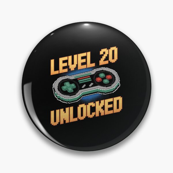 Item preview, Level 20 Unlocked 20th Birthday Gamer 20 Year Old Male  designed and sold by angolinnArt.